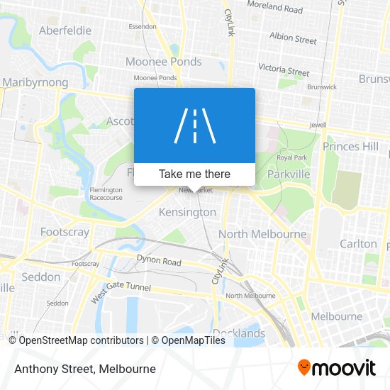 Anthony Street map