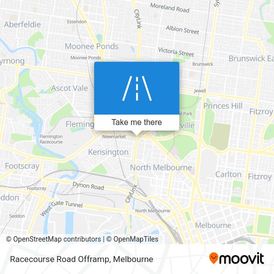 Racecourse Road Offramp map