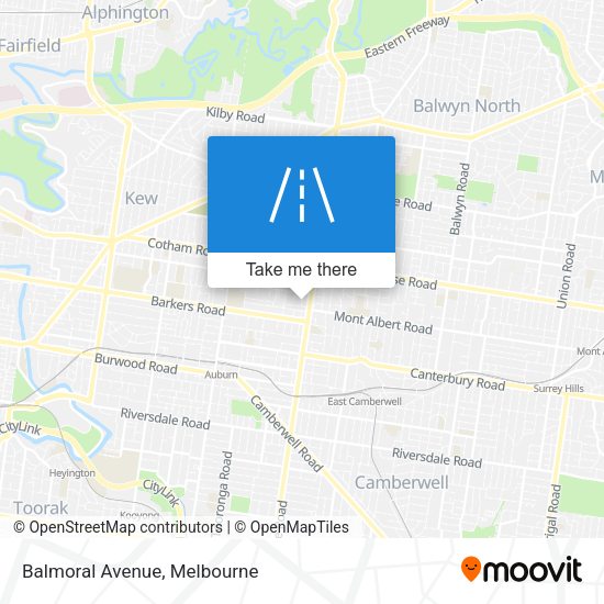 Balmoral Avenue map