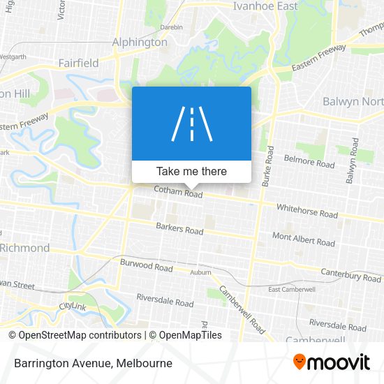 Barrington Avenue map
