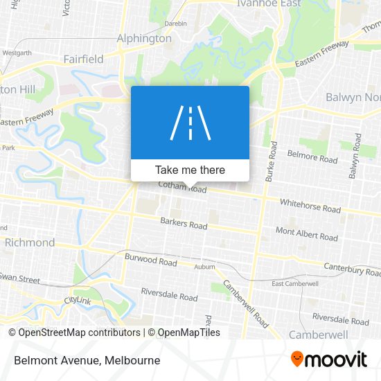 Belmont Avenue map