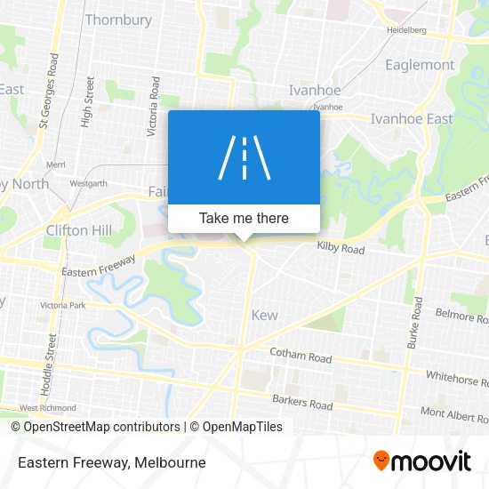 Eastern Freeway map