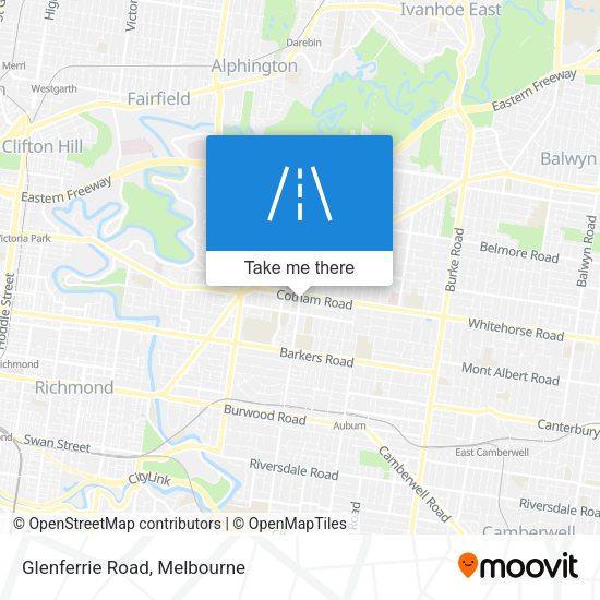 Glenferrie Road map