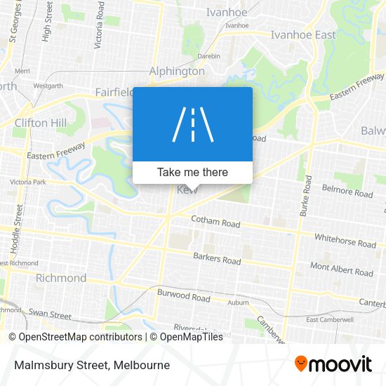 Malmsbury Street map