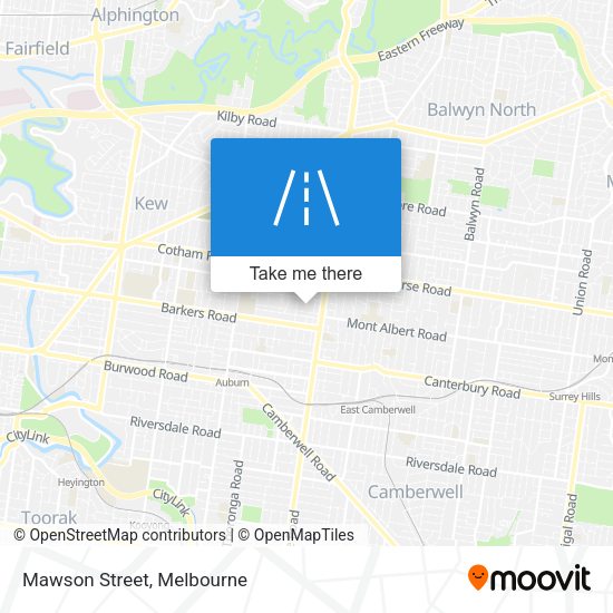 Mawson Street map