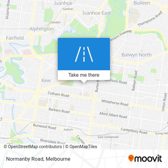 Normanby Road map