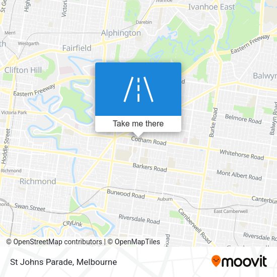 St Johns Parade map