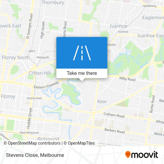 Stevens Close map