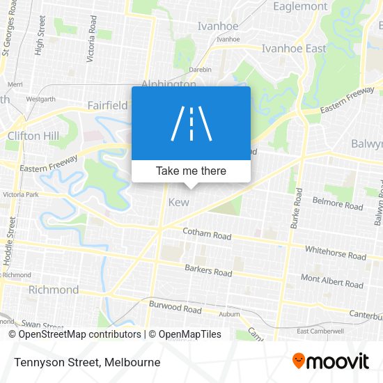 Tennyson Street map