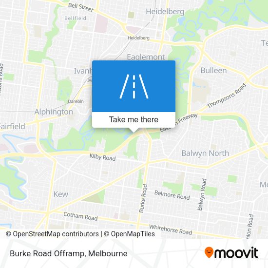 Burke Road Offramp map