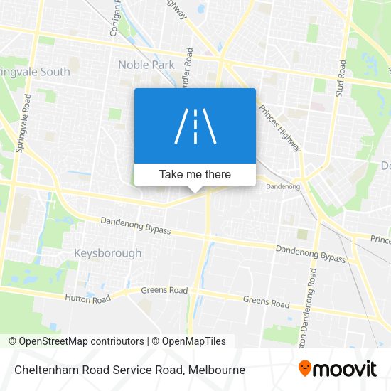Cheltenham Road Service Road map
