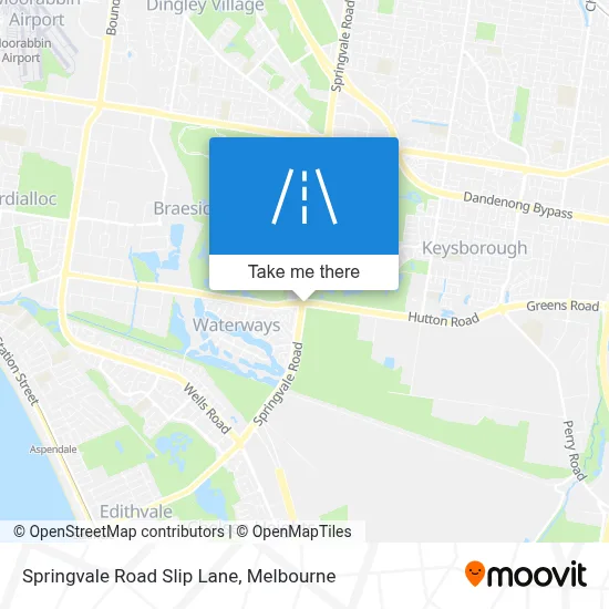 Mapa Springvale Road Slip Lane