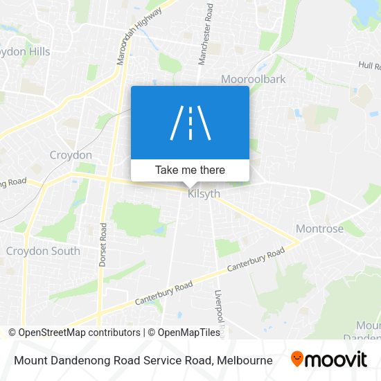 Mount Dandenong Road Service Road map