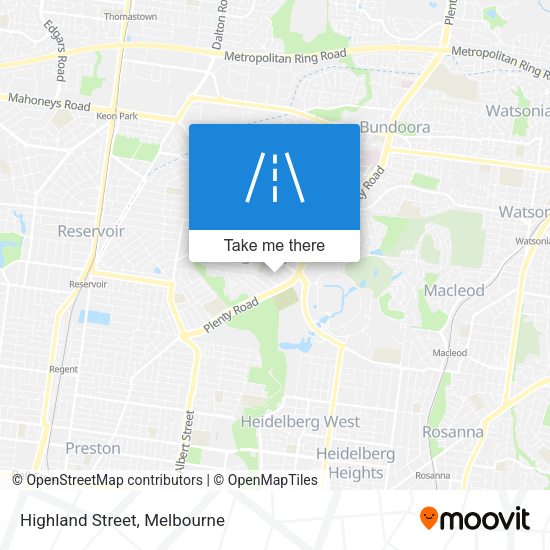 Highland Street map