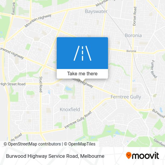 Burwood Highway Service Road map