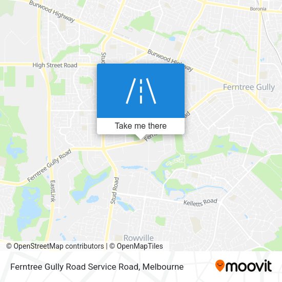 Ferntree Gully Road Service Road map