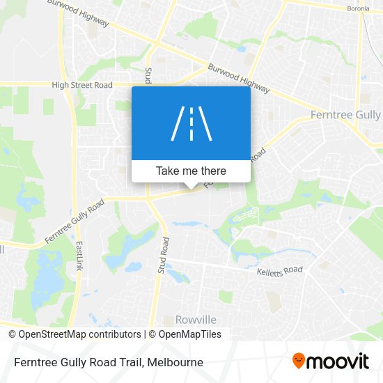 Ferntree Gully Road Trail map