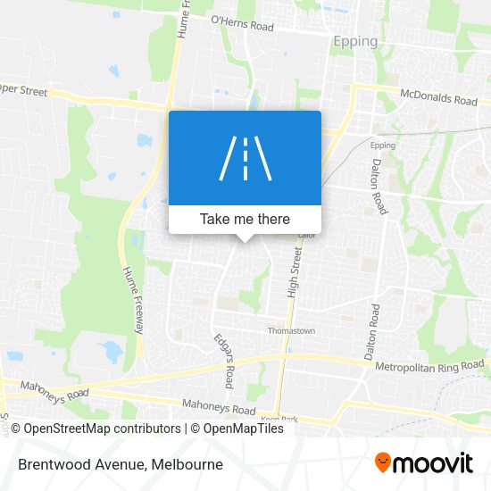 Brentwood Avenue map