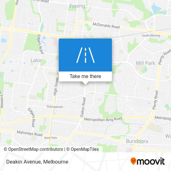 Deakin Avenue map