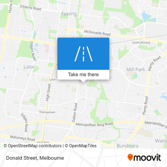 Donald Street map