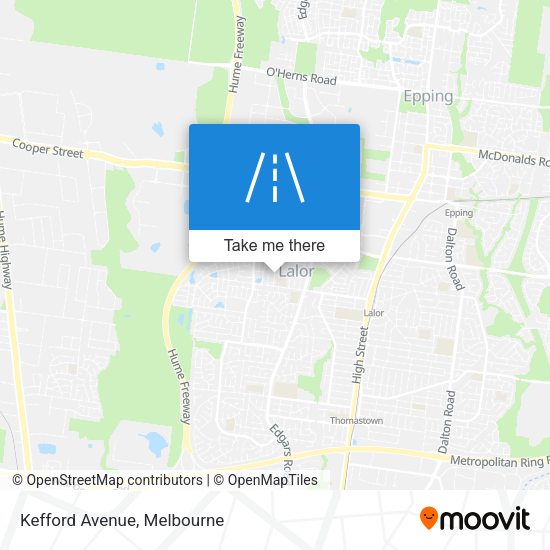 Kefford Avenue map