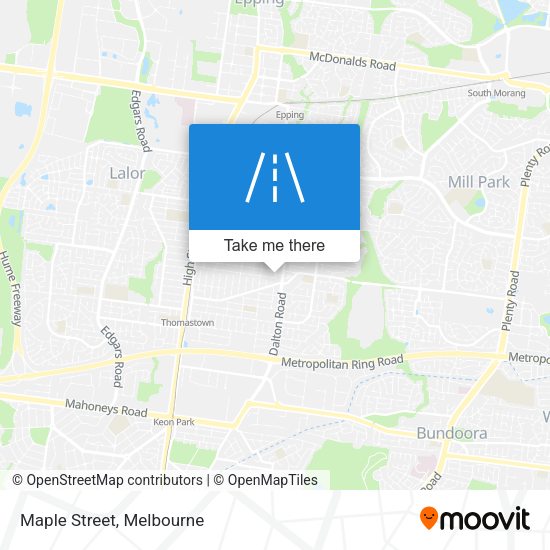 Maple Street map