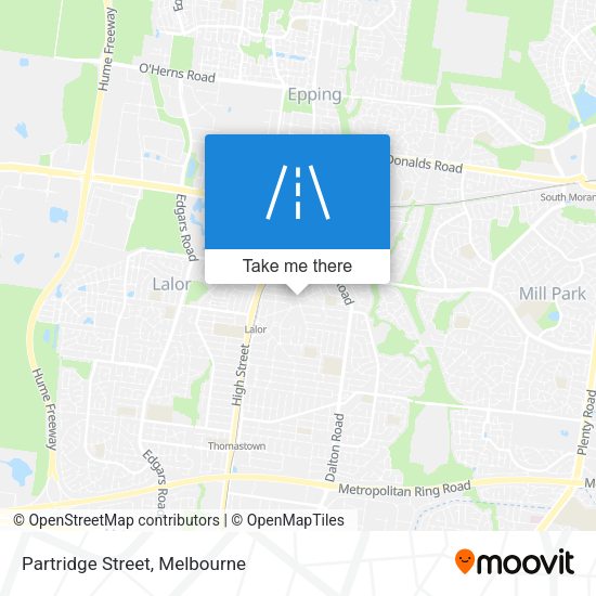 Partridge Street map