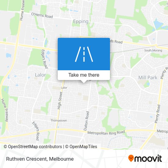 Ruthven Crescent map