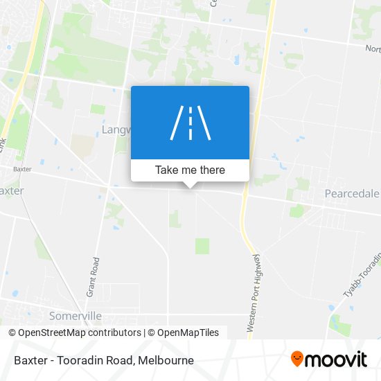 Baxter - Tooradin Road map