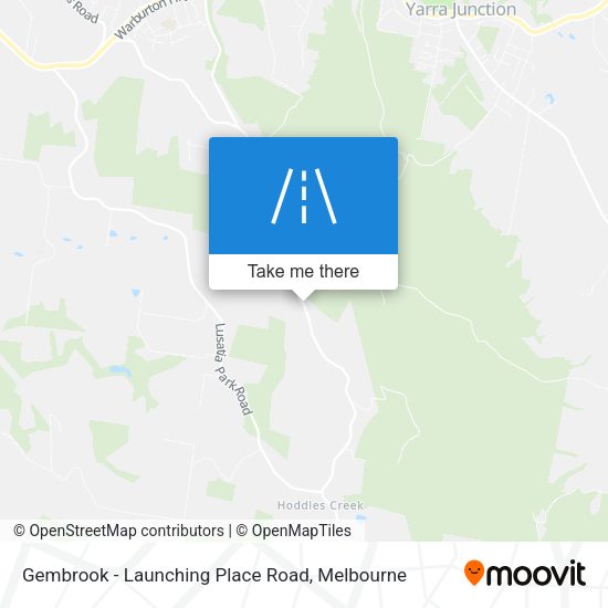 Gembrook - Launching Place Road map