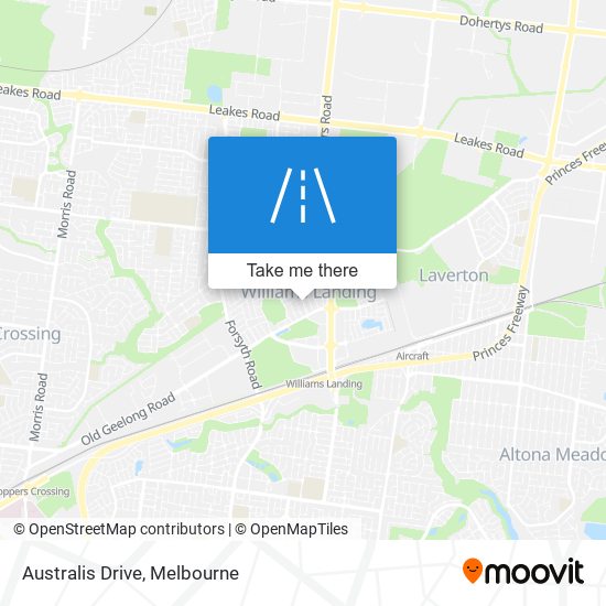 Australis Drive map