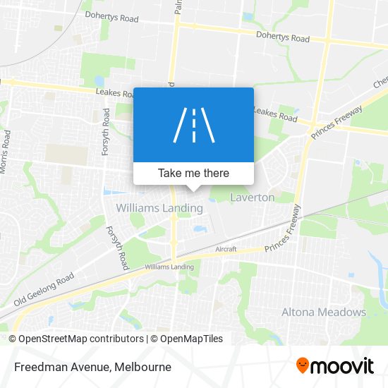 Mapa Freedman Avenue