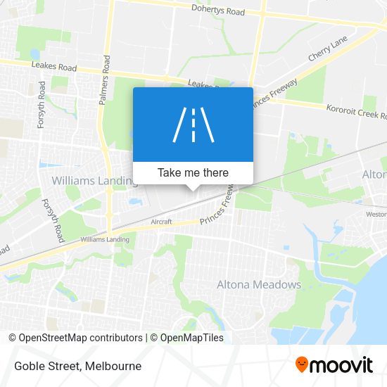 Goble Street map