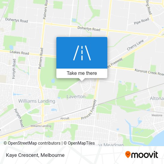 Kaye Crescent map