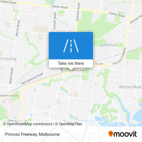 Princes Freeway map