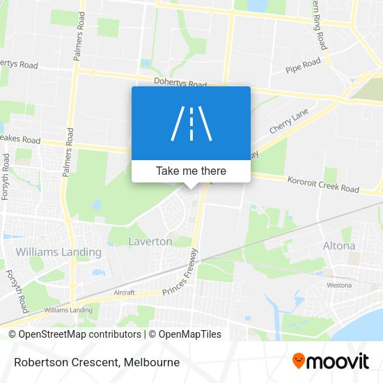 Robertson Crescent map