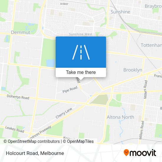 Holcourt Road map