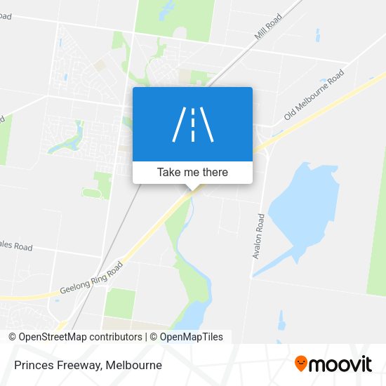 Princes Freeway map