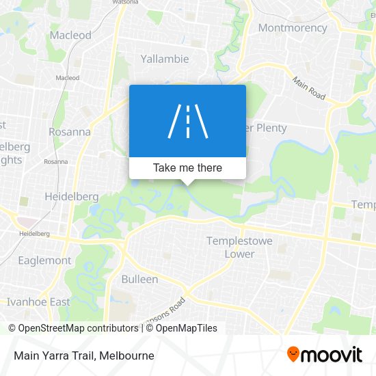 Main Yarra Trail map