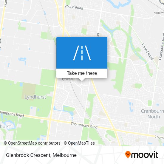 Glenbrook Crescent map