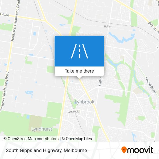 South Gippsland Highway map