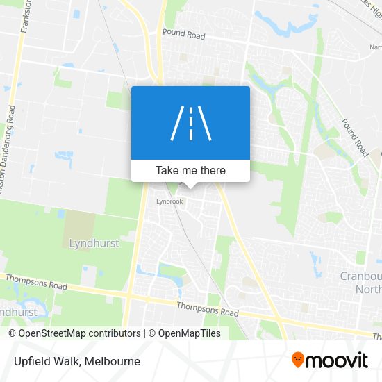 Upfield Walk map
