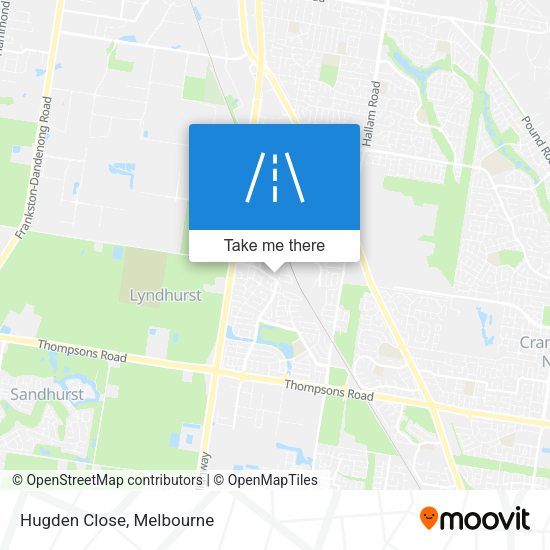Hugden Close map