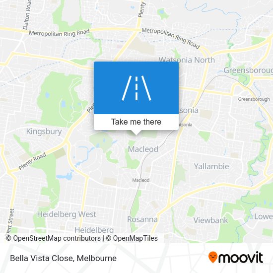 Bella Vista Close map