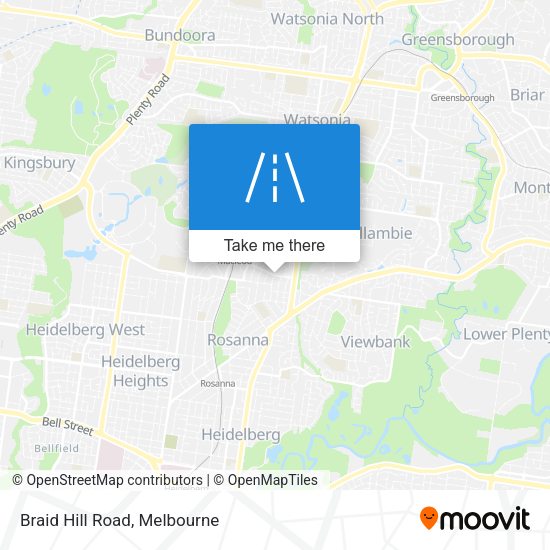 Braid Hill Road map