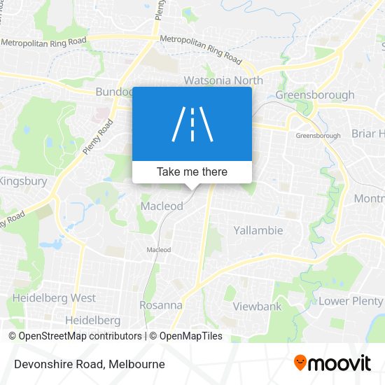 Devonshire Road map