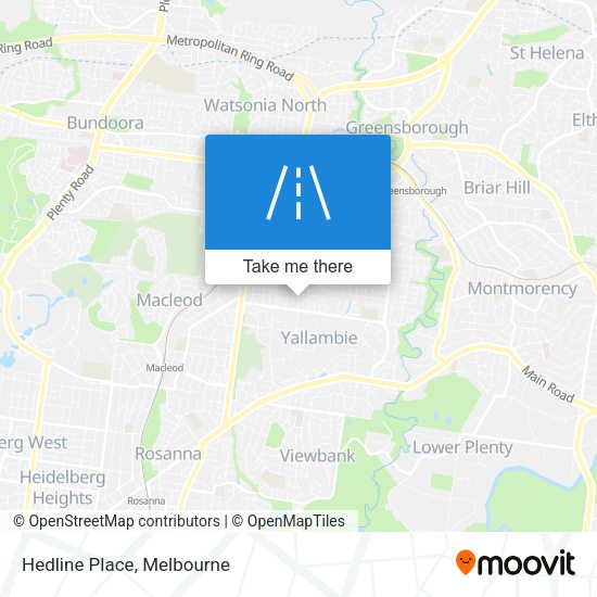 Hedline Place map