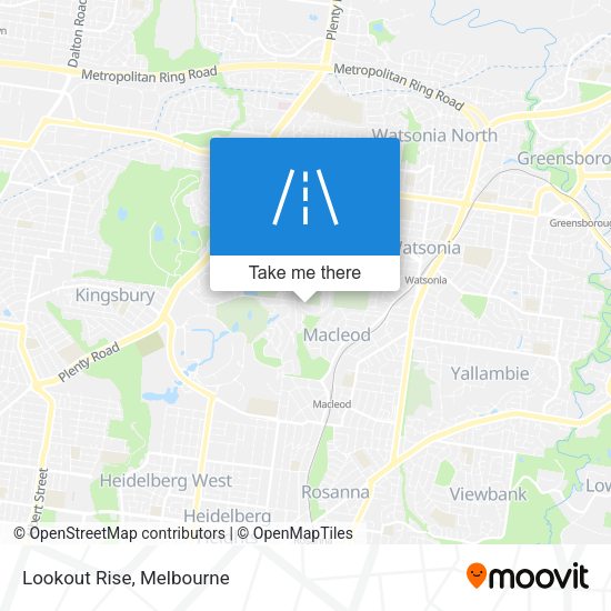 Lookout Rise map