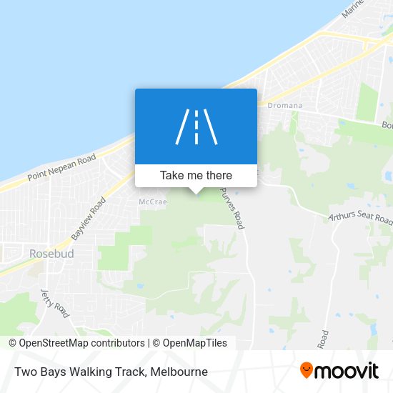 Two Bays Walking Track map