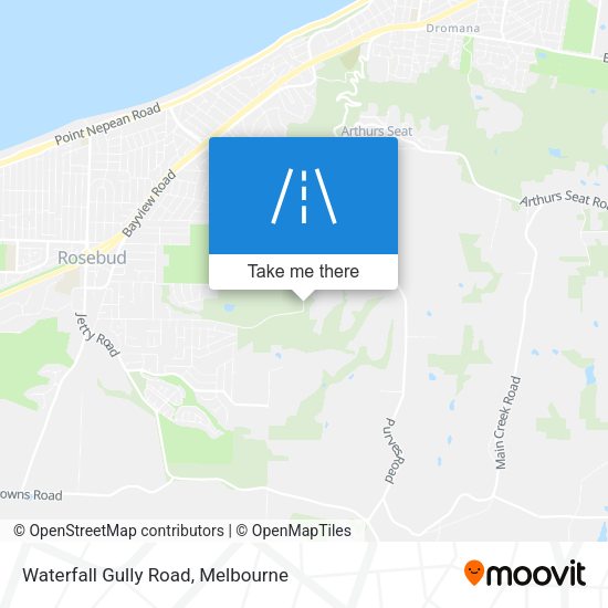 Waterfall Gully Road map